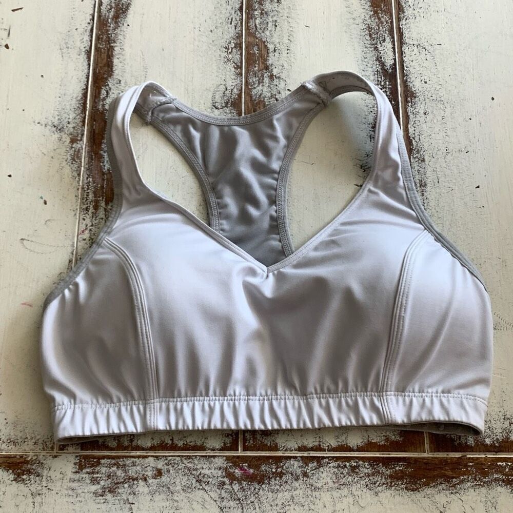 Moving comfort white sports bra size small